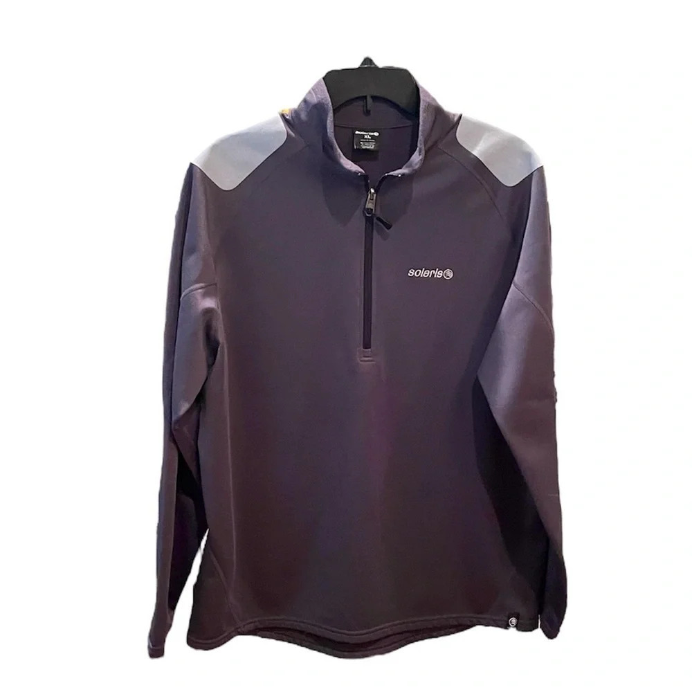 Solaris men’s 1/4 zip fleece-lined pullover SZ XL gray